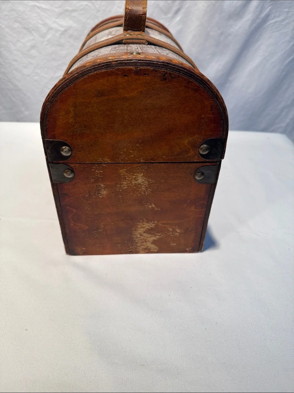 Vintage-Style Small Wood Chest Trunk Storage Box